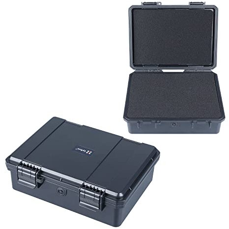 Lykus HC-2120 Mini Hard Case Dry Box with Foam Insert, Interior Size 21.1X15.1X6.9 cm, IP66 Splash-Proof, Suitable for Cellphones, Tools, Small Devices and More
