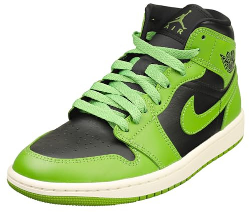 Jordan Damen WMNS Air Jordan 1 MID SE DO6699 200, Black/Altitude Green-sail, 40.5 EU