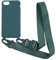 PuYu Zhe iPhone 6/7/8 Compatible Crossbody Case - Silicone Soft Matte Cover With Adjustable Neck Cord Strap, Shockproof TPU Shell - Dark Green