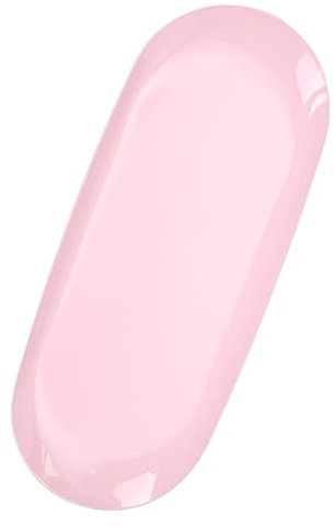 LOVIVER Oval Vanity Tray,Napkin Tray, Large Serving Tray,Nail Tool Tray Bathroom Tray,Stainless Steel Jewelry Tray for Tea Cosmetic Key Towel Trinket, Pink