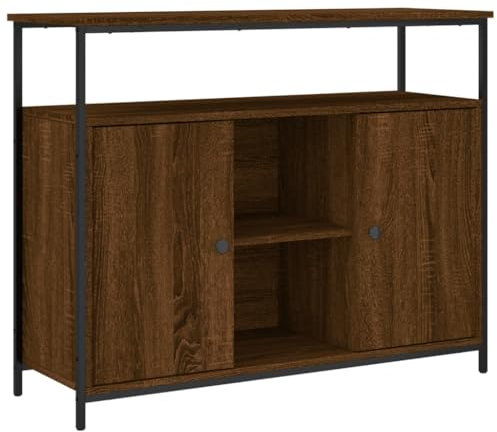 vidaXL Buffet, Meuble de Rangement avec Porte, Armoire latérale, Organisateur de Salon Maison Intérieur Chêne Marron Bois d'Ingénierie