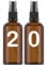 Essenciales Bote Spray Pulverizador de Cristal Ambar - 20 Botellas, Atomizador Recargable - 100ml