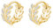 SLUYNZ Sterlingsilber CZ Leaf Creolen Ohrringe für Frauen Damen zierliche Olivenblatt Creolen Huggie (B-Gold)