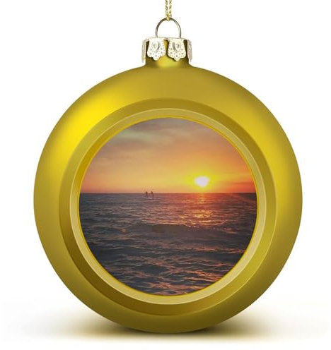 Sunset at Depoe Bay, Depoe Bay, Oregon Weihnachtskugel Ornament Weihnachtsbaum Anhänger hängende saisonale Urlaubsdekoration für Zuhause Bauernhaus Weihnachtsdekoration Neujahrsgeschenk