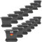 2friends Lot de 14 pots à tomates avec soucoupe - 28 x 28 cm - Anthracite - Carré - Pour tomates et fleurs - Avec système de drainage - Pour balcon et jardin
