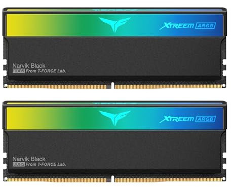 TEAMGROUP T-Force XTREEM ARGB DDR5 Ram 48GB (2x24GB) 7600MHz PC5-60800 CL36 M-DIE Desktop Memory Module Ram for 600 700 Series Chipset XMP 3.0 Ready Black FF9D548G7600HC36EDC01