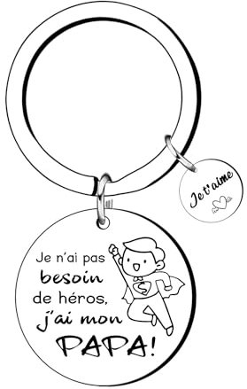 KJKJKJ Cadeau de Fête Des Pères Cadeau Noel Papa Porte-clés Cadeaux Noel Porte-clés de Papa Cadeau de fête Des pères Cadeaux d'anniversaire Cadeaux de Famille., (5)