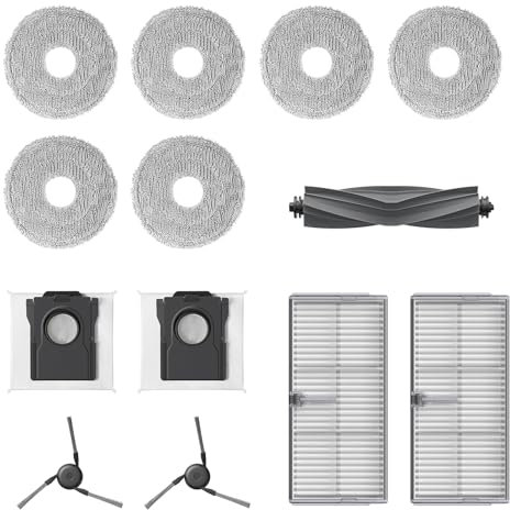 Dreame Kit de accesorios para robot X40 Ultra y X40 Ultra Complete Incluye 6x paños de mopa (3 pares), 2x filtros, 2x bolsas de polvo, 2x cepillos laterales, 1x cepillo principal