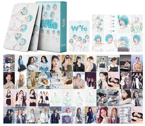 Musolaree 55 Stück (G) I-DLE Fotokarten WIFE Neues Album Photocards (G) I-DLE Mini Poster Karten Fotokarten für Fans Mädchen (WIFE-2)