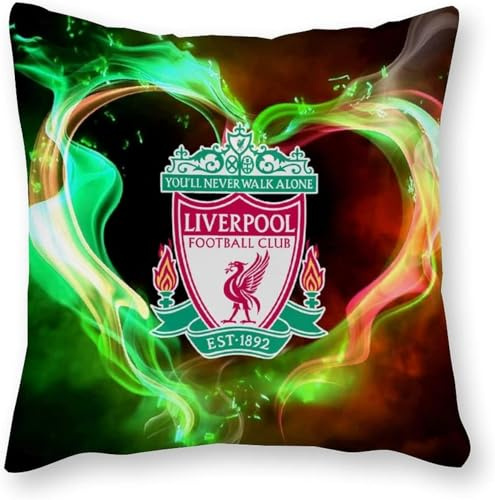 ZFENGYYUAN Liverpool Pop-Art-Polyester-Kissenbezug, Einzelbett, ohne Füllung, 45 x 45 cm, nur Bezug für Zimmer, Schlafzimmer, Sofa, Ferienhaus, Heimdekoration