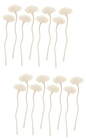 TOPBATHY 16 STK Tong-Gras- Parfüm Stick-Diffusor flüssig Stock Duftstäbchen jo Room Fragrance ätherische öle dekoringe hochzeitsgeschenk Blumen Diffusor-Sticks Aroma-Sticks Rattan Weiß