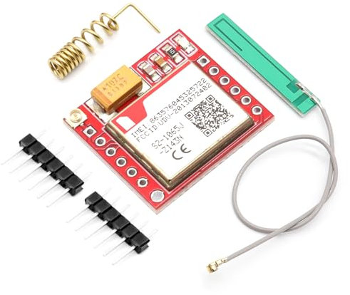 GPRS GSM Breakout Module Binghe GPRS GSM MicroSIM Module mit Quad-Band 850/900/1800/1900MHz SIM-Kartenslot + PCB Antenna, 3.7~4.2V, TTL serielle Schnittstelle Geeignet für IoT-Geräte