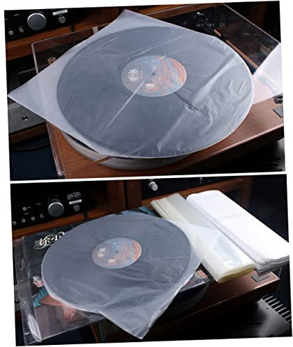 CRAFTHROU 50PCS CD Plastic Covers CD Protector sleeves Thick for 12cm CD Flap Prevent Scratches and Data Loss