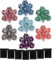 TIDEVAN Polyedrische Würfel,49 Stück Polyedrische Würfel Set Polyedrische RPG Würfel Würfel Tischspiele mit 7 Schwarze Kordelzugbeutel für DND MPG MTG Dungeons D20 D12 D10 D8 D6 D4(Glänzend)