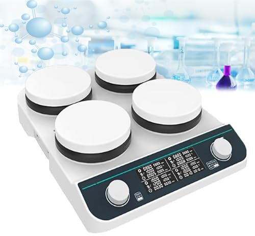 Magnetic Hotplate Stirrer,5.3 * 5.3 Stainless Steel Ceramic Coating,Digital Display,2l*4 Capacity,Max Temp 310°C,Stir Speed 50-1500 RPM,Magnetic Stirrer Hot Plate Mixer