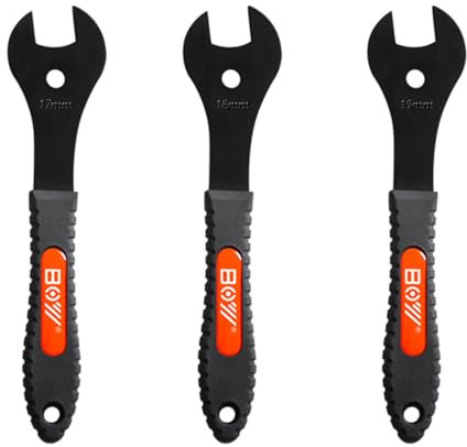 SONZUIA Bicycle Cone Wrench Set Tool (13, 14, 15, 16, 17, 18, 19mm), Bike Cone Spanner Set, Wheel Hub Axle Nut Install Remover (17-18-19mm)