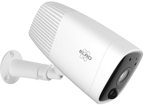 ELRO COB2000 WiFi IP Außen-Sicherheitskamera │ Kabellose Überwachungskamera mit wiederaufladbarem Akku, Bewegungsmelder, Nachtsicht, Full HD 1080P │ Batteriebetrieben │ IP65 Wasserdicht.