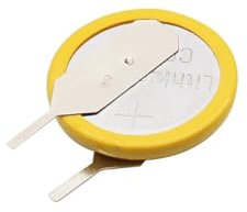 SIMPLETEK - 5 x BIOS CR1220 Yellow Battery - CMOS Time Battery 3 V - 40 mAh (Pack of 5)