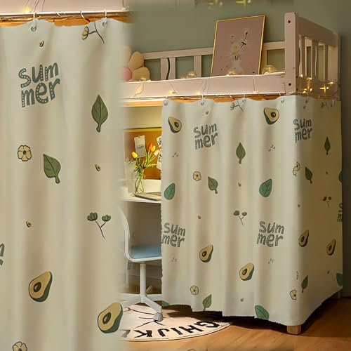 XHCTNN Bettvorhang Hochbett Vorhang - BettvorhäNge Bett Vorhang Geeignet FüR Schulen, Wohnheime, SchlafsäLe, Etagenbetten(D,53-1pc)