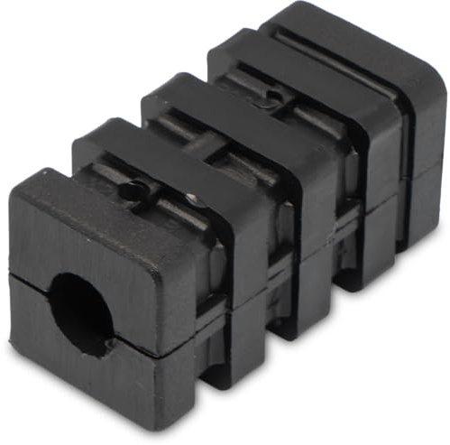 2x Expanderverbinder Gewindestopfen für Quadratrohre, Kunststoff, Schwarz (30 x 30 x 2 mm, M10)