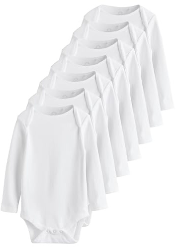 NEXT Baby Organic Langärmelige Strampelanzüge im 7er-Pack