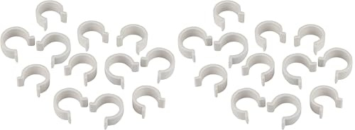 Windhager Ersatzclips für Tomatenhaus ALUSTAR, Gewächshausclips, Clips für Gewächshausfolie, Ersatz Klammern, 12 Stk., weiß (Packung mit 2)