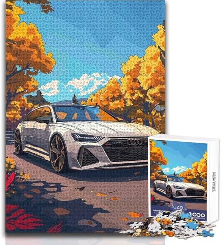 1000-teiliges Puzzle für Erwachsene, Audi RS, sonniges Naturmotiv, Gedächtnistraining, Denkspiel, Wichtelgeschenk, 38x26cm (1000 Teile)