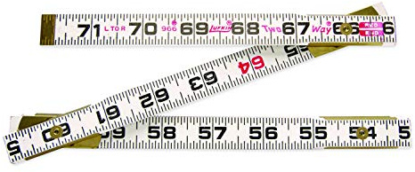 Crescent Lufkin 5/8 x 6' Red End® Two Way® Wood Rule - 966N
