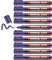 edding Pennarello permanente 330 - viola - 10 penne - punta a scalpello 1-5 mm - penne impermeabili ad asciugatura rapida - per cartone, plastica, vetro, legno, metallo e tessuto
