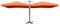 Mendler Gastronomie-Alu-Luxus-Doppel-Ampelschirm T44, Pergola-Markise-Effekt, 6,2x3m Polyester 50kg - terracotta
