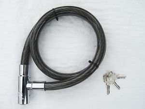 Secure Fix Direct Wire Rope Locking Cable Motor Bike Cycle Security Anti Theft Lock 19X1150mm