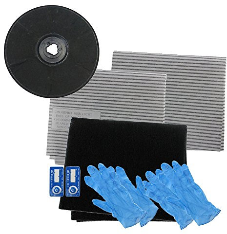 SPARES2GO EFF57 Type Carbon Charcoal Filter & Grease Filter For Zanussi Cooker Hood/Extractor Vent (230 x 20 mm)