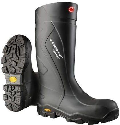 Dunlop Protective Footwear, CC22A33, Purofort+ Reliance Full Safety Con Vibram, Nere, Taglia 45 EU