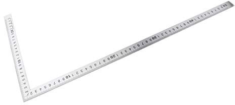 Universalwinkel L Form Rechtwinklige Lineal, 90 Grad Winkel, aus Edelstahl Messbereich auswählbar - 250 x 500mm 1,2mm Dicke