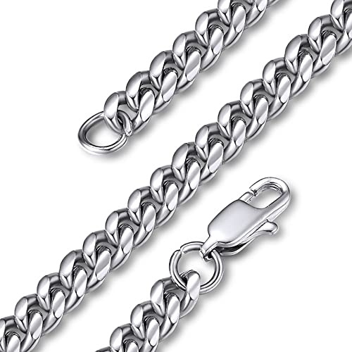 GoldChic JEWELRY Collana uomo a catena cubana miami 6-14mm in acciaio inossidabile 316L, collana acciaio uomo e donna, collana oro/nero/argento hip-hop con confezione regalo 46-76 CM