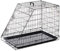 Pawhut Metal Collapsible Car Dog Cage Crate Transport Folding Box Carrier Handle Removable Tray, 93 x 58 x 65cm, 9 kg