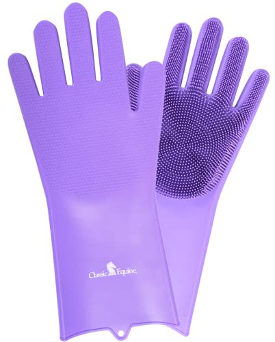Classic Equine Waschhandschuhe, violett
