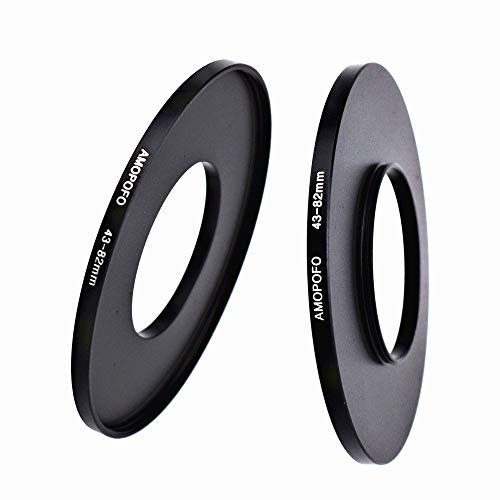 43 bis 82mm Metall Filter-Ring,43-82mm Step up Filteradapter Ring - von Kamera Objektiv mit 43mm Filtergewinde auf 82mm Filter-Ring