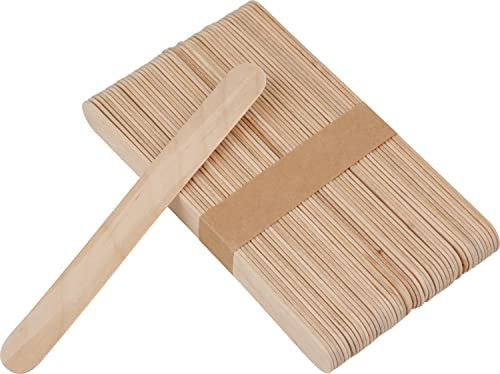 VBS Holz-Mundspatel Bastelstäbchen XXL 15x1,6cm 50er-Set Stärke 1,5mm zum Auftragen von Wachs oder Salben
