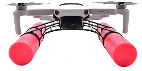 USIRIY Landegestell für DJI Mini 2 RC Drone Damping Landing Gear Training Kit Schwimmender Halter für DJI Mavic Mini 2 GPS Drohne (Rot)