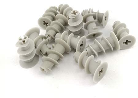 KLIMAS Dübel 50er Pack Nylon Hohlraumdübel für Gipskarton, STECKERSTOPPER, weiß