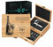 Maverton Accessori da vino La Dedica - Kit da Sommelier Personalizzato - Scatola in legno di bambù + 8 pezzi di Accessori Vino - regalo uomo - Giorni