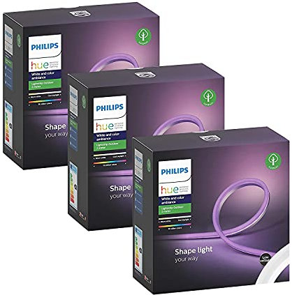 Philips Hue – Lightstrip Outdoor 2m, 3er-Pack, EU