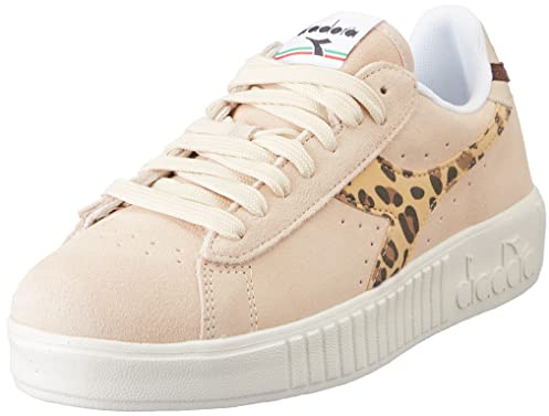 Diadora Damen Game Step Suede ANIMALIER Gymnastikschuh, Weiß/Beige, 39 EU