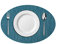 qbodp Lot De 6 Sets De Table Ovales en Bambou pour Table À Manger,Tapis De Cuisine Lavables Résistants À La Chaleur,Faciles À Nettoyer,Tapis De Table Antidérapants,Bleu