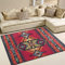 9CH Southwest Native American Area Teppich Rot Schwarz, Vintage Navajo Azteken Tribal Teppich 7 x 5 m für Schlafzimmer Wohnzimmer Zuhause Indoor Dekoration