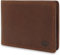 Baur Herren Geldbörse Echtes Leder | Geldbeutel mit RFID Schutz | Portemonnaie Querformat | Geldtasche mit Münzfach und und Kartenfächer | Wallet (Querformat Klein, Dunkel Braun)
