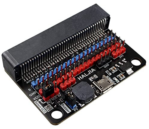 HALJIA BBC Micro:bit Erweiterungsplatine mit Summer Breakout Modul Adapter kompatibel mit BBC Microbit V2, V1 Controller Board (ohne Micro bit) DIY programmierbares Kit für Anfänger Kinder Starter