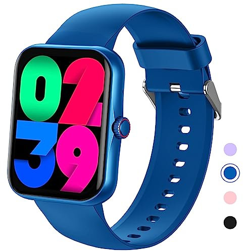 PTHTECHUS Smartwatch, Orologio Fitness 1.83 per Bambini Smart Watch con Contapassi, Cronometro, Bluetooth, 25 Sportivo, Notifiche Messaggi, Fitness Tracker per per Ragazzi Ragazze Adolescenti 8-16