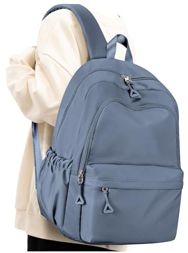 Rucksack Schule Mädchen Schulrucksack Jungen Schulranzen Teenager Rucksack mit laptopfach 14 Zoll Lässig Daypack School Bag for Girls Boys Saphirblau